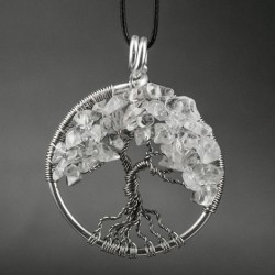 drevo življenja kamena strela ogrlica energijski nakit