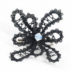 KLEKLJANA ČIPKA BROŠKA, čipka