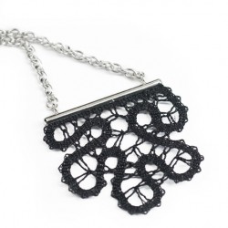lace, handmade, crochet necklace