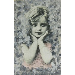 deklica slika vintage decoupage