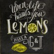 Handmade decoupage painting on wood with lemons motif, 16×16 cm