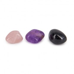 protection crystals, SET CRYSTALS FOR HOME PROTECTION, rosequartz, black turmaline, amethyst
