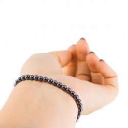HEMATITE BRACELET small beads, hematite protective stone
