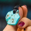 TURQUOISE natural.  pendant  TURQUOISE crystal