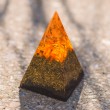 CITRINE and SHUNGITE orgonite pyramid