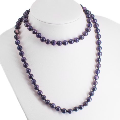 modro vijoličen sončev kamen, ogrlica, energijski nakit, kristali, ezoterika