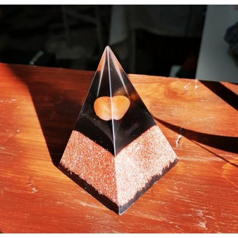 carnelian, orgonite, home protection, emission protection, orgone pyramid
