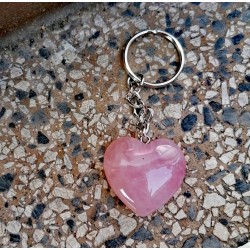 rose quarty keychain