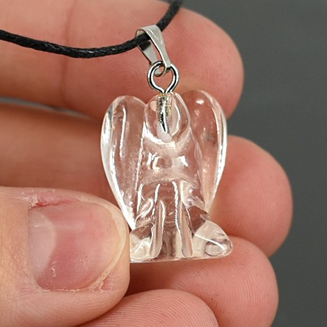 clear quartz pendant, unique jewel, hand made, crystal shop