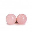 ROSE QUARTZ, mini earrings with semi-precious stones