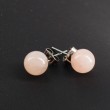 rose quartz mini earrings