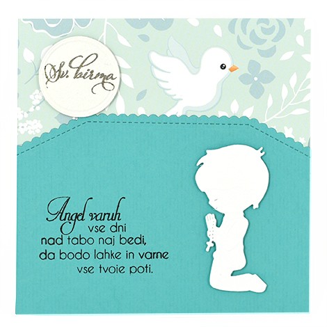 UNIQUE HANDMADE GREETING CARD baptism, communion and confirmation