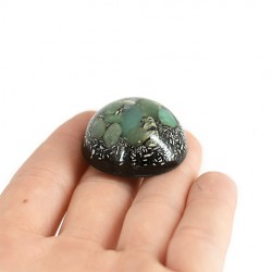 orgonite, pocket orgonite, green aventurine orgonite, green aventurine schungite orgonite