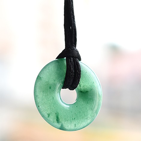 GREEN AVENTURINE donut pendant