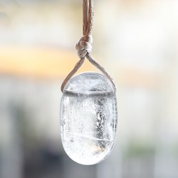 clear quartz crystal pendant, crystal shop, energy pendant