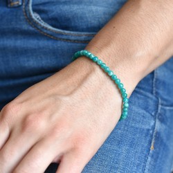 removes blockages, raises lfe energy, amazonite bracelet