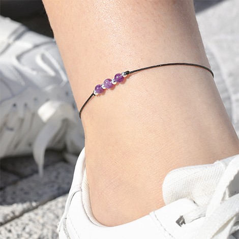 amethyst crystal, crystal shop, anklet