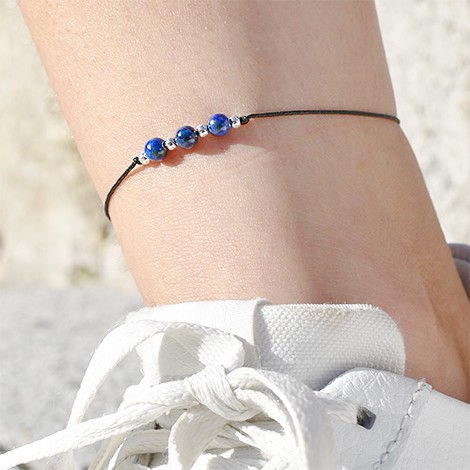 lapis lazuli ankle bracelet, crystal shop