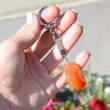 carnelian crystal keychain, crystal carnelian, crystal shop