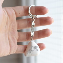 magnesite crystal keychain, crystal shop, energy pendant
