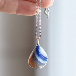 blue agate, crystal shop, energy crystal pendant