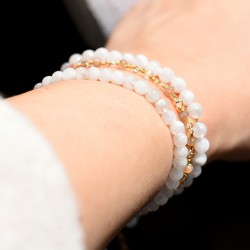 white moonstone crystal energy bracelet, crystal shop
