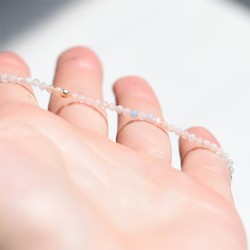 aquamarine and morganite, energy bracelet