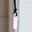 rose quartz point necklace pendant, jewerly with crystals