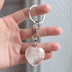 clear quartz keyring, crystal shop