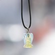 opalite angel guardian necklace pendant, crystal shop, energy jewerly