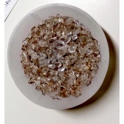 dimni kremen, dimni kvarc, drobni polirani naravni kristali