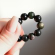 zaščitni kristal, zapestnica za moške obsidian zapestnica