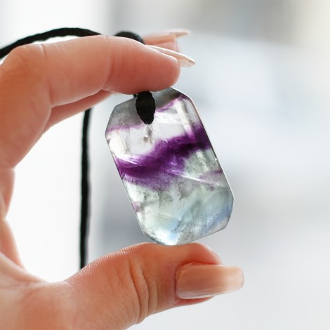 fluorite necklace pendant, energy jewerly, crystal shop