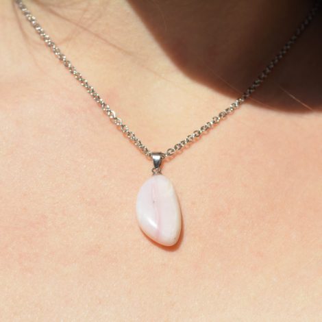 andski roza opal ogrlica, nakit iz kristala