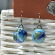 ceramic dangling earrings, unique earrings, handmade earrings, made in Slovenia