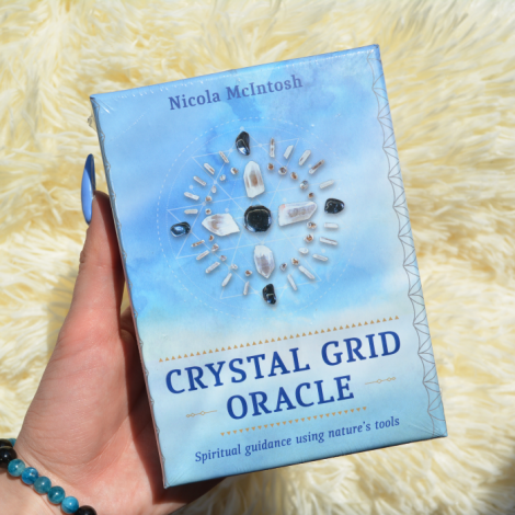 orakeljske karte crystal grid, karte s kristali, karte za vedeževanje