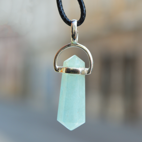akvamarin kristal energijska ogrlica, energijski nakit, trgovina s kristali