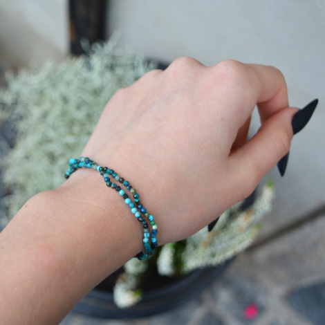 crystal bracelet, energy jewelry, chrysocolla stone, crystal shop