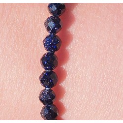 Blue moonstone bracelet 4mm faceted