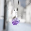 amethyst necklace, amethyst crystal, crystal necklace