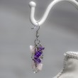 ametist, kamena strela, roževec, kristalni uhani, kristal za ljubezen, kristal za lepoto