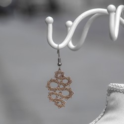 čipka, klekljan nakit, čipka uhani, ročno delo, darilo za mamo