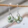 ceramic dangling earrings, unique earrings, handmade earrings, made in Slovenia