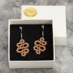 čipka, klekljan nakit, uhani iz čipke, slovenska čipka, nakit iz čipke, ročno delo