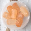 oranžen selenit, selenit, kristali za prečiščevanje, kristali za zaščito, selenit žepni kristal