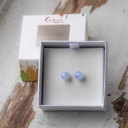 blue chalcedony, blue chalcedony earrings, crystal earrings, crystals for communication
