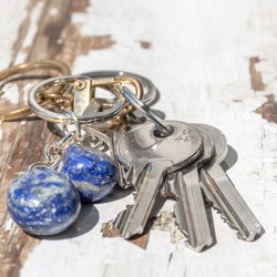 lapis lazuli, key ring, crystal key ring, communication crystal