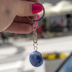 lapis lazuli, key ring, crystal key ring, communication crystal