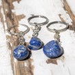 lapis lazuli, key ring, crystal key ring, communication crystal