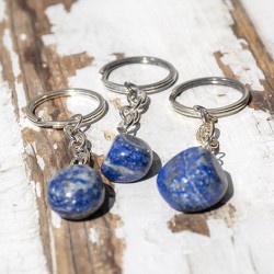 lapis lazuli, key ring, crystal key ring, communication crystal